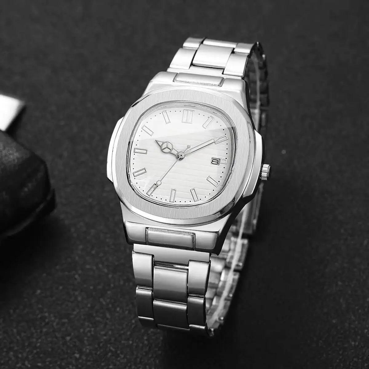 Square Dial Luxury Quartz Watch for Men