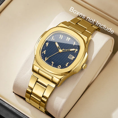 Square Dial Luxury Quartz Watch for Men