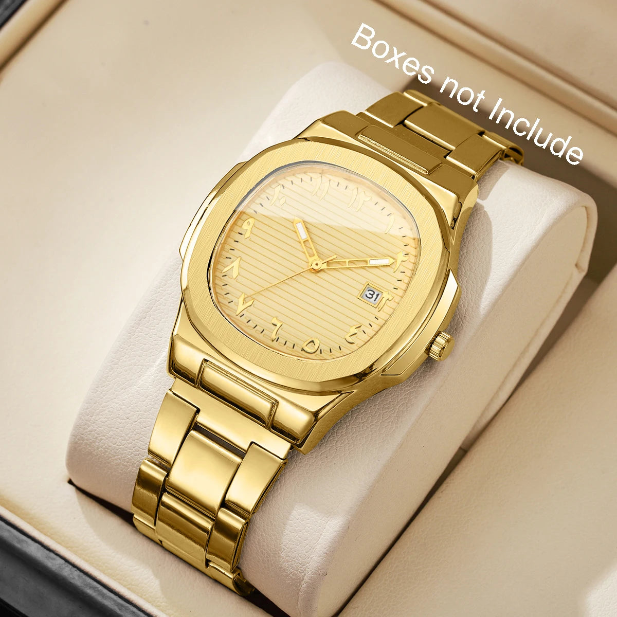 Square Dial Luxury Quartz Watch for Men