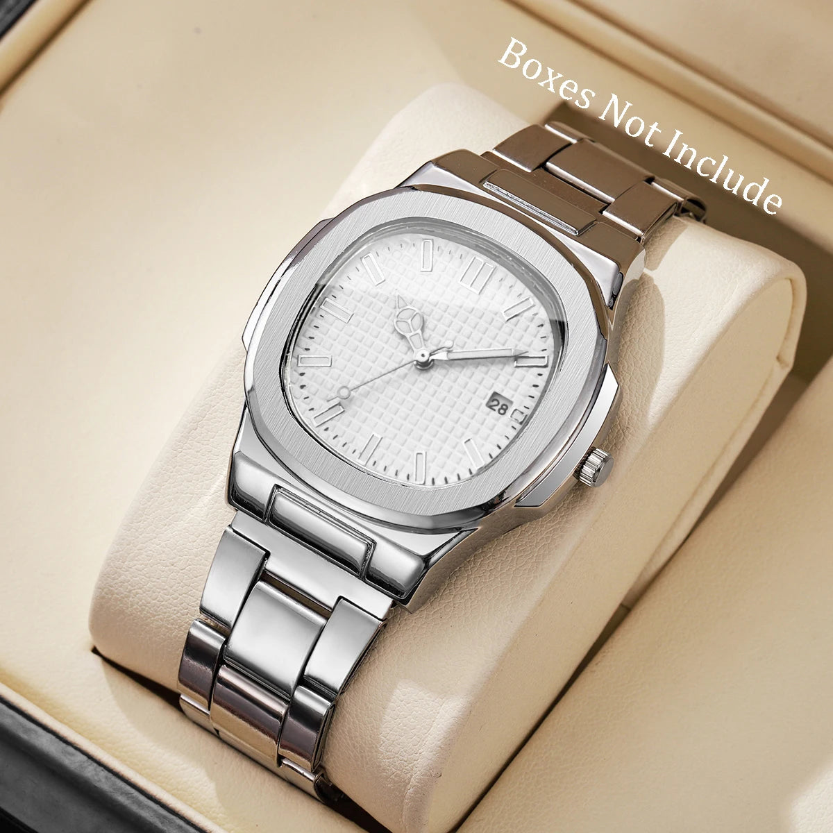 Square Dial Luxury Quartz Watch for Men