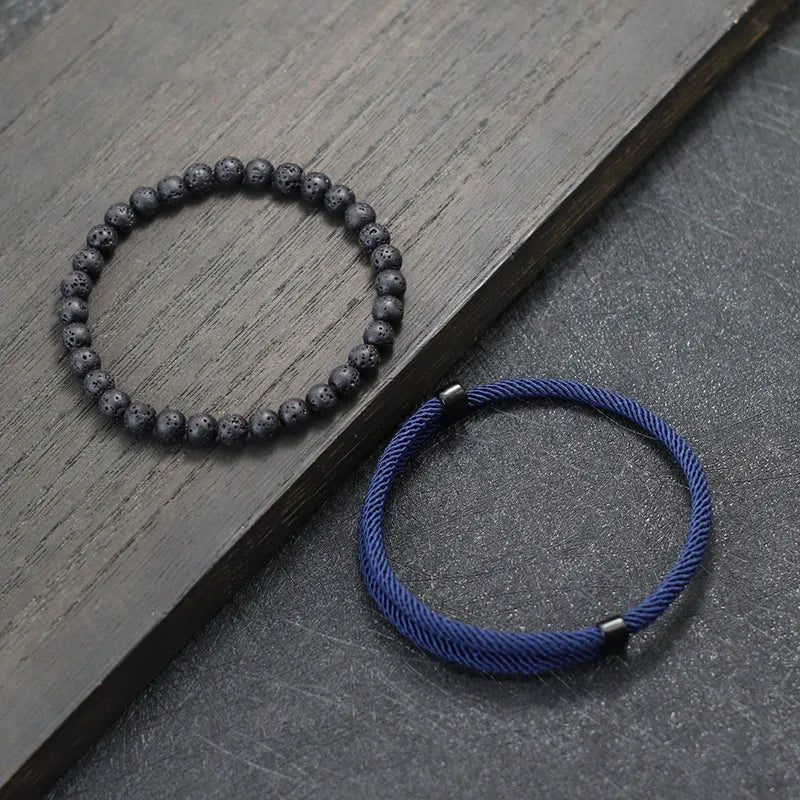 Adjustable 2pcs Bracelet for Men