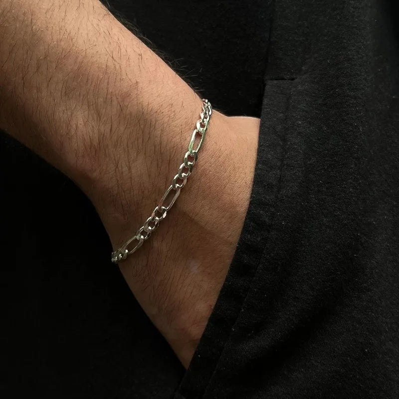 Bracelet Set with Box Chain &amp; Cuban Link for Men