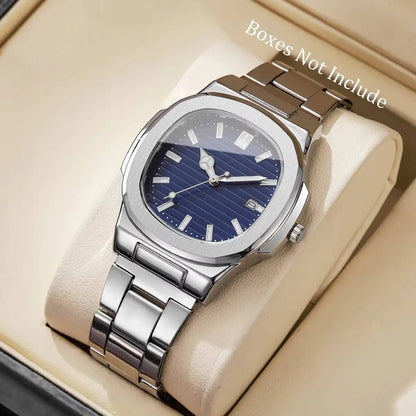 Square Dial Luxury Quartz Watch for Men