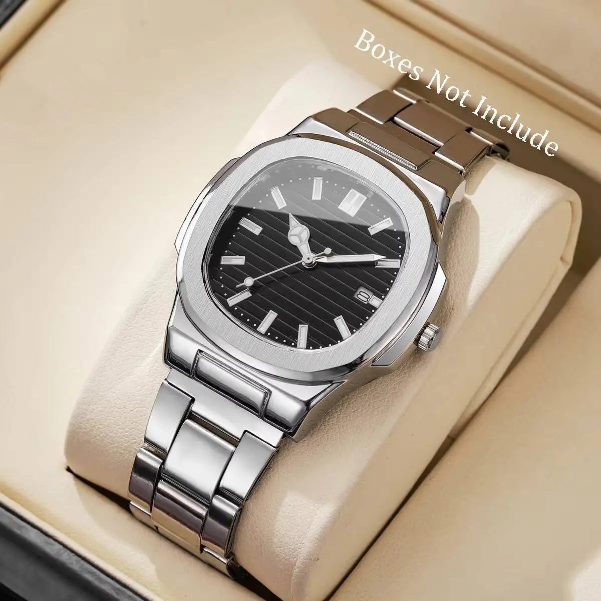 Square Dial Luxury Quartz Watch for Men