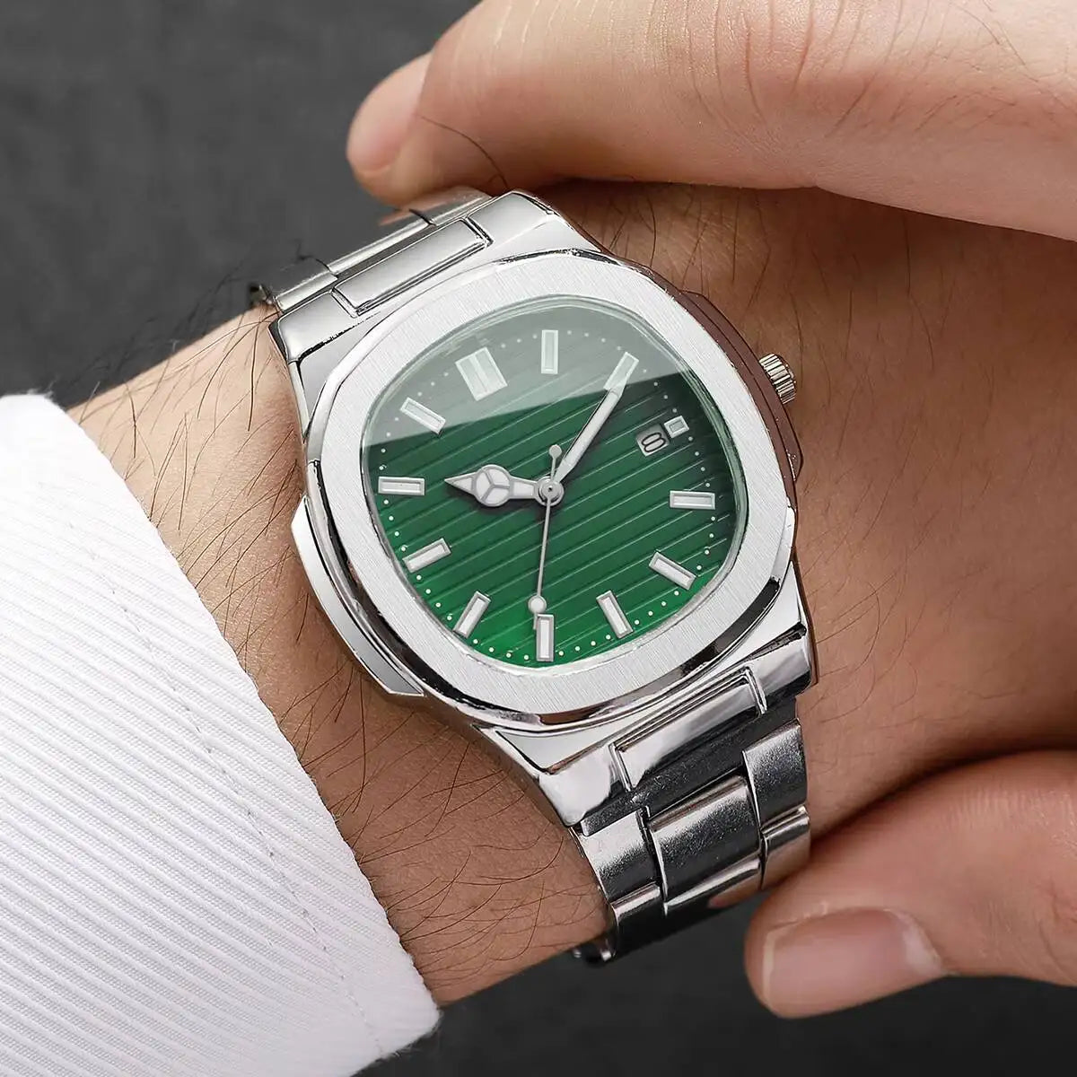 Square Dial Luxury Quartz Watch for Men