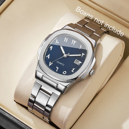 Square Dial Luxury Quartz Watch for Men